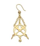 FHB COLIN Ohrhänger Dachdecker, gold