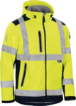 Softshelljacke Warnschutz leuchtorange-marine