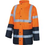 Warnschutz Regenjacke leuchtorange-marine VW61O