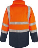 Warnschutz,Parka 5 in 1, leuchtorange-marine – Bild 3