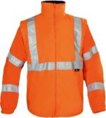Warnschutz,Parka 5 in 1, leuchtorange-marine – Bild 6