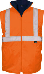 Warnschutz,Parka 5 in 1, leuchtorange-marine – Bild 7