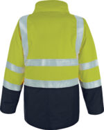 Warnschutz,Parka 5 in 1, leuchtgelb-marine – Bild 5