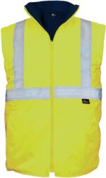 Warnschutz,Parka 5 in 1, leuchtgelb-marine – Bild 3