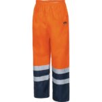 VWJK64, Regenhose leuchtorange-marine